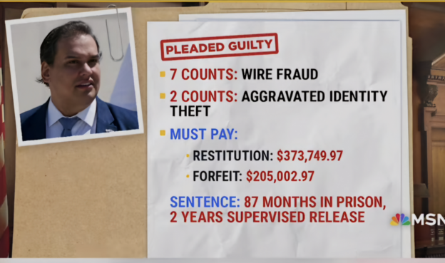The details of Santos' results.

7 counts of wore fraud, 2 counts of aggravated identity theft.

Must pay restitution of $373,749.97 and forfeit $205,002.97

Sentenced to 87 months imprisonment with 2 years supervised release.