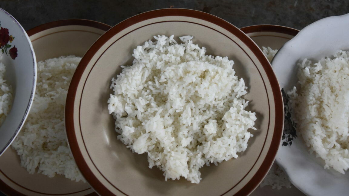 bowls of white rice