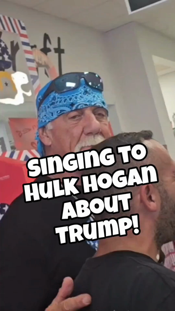 Video of Hulk Hogan at some in-store event with lots of MAGA folks, as Robby yells various things at Hogan. 