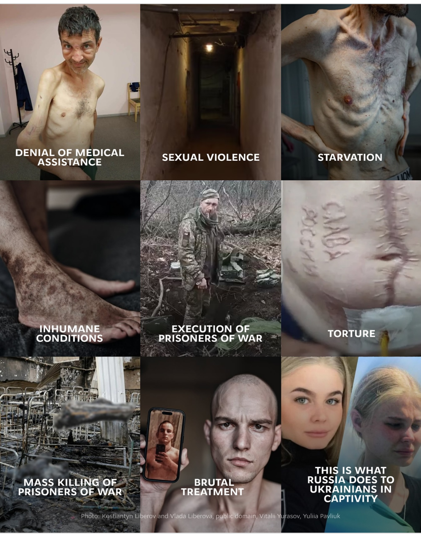 War crimes committed by Russian terrorists against Ukrainians.